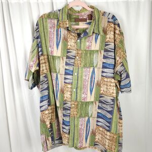 Tori Richard Honolulu Mens 2XL XXL Hawaiian Floral Button Down Shirt USA Made